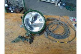British Army FV159907 Vehicle Spot Lamp c/w Cable, Bracket & Plug