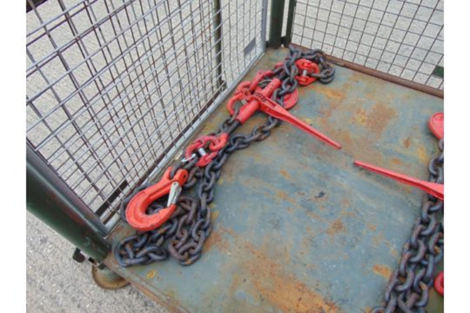 2 x Heavy Duty Load Binders, Chains and Hooks from MoD - Image 2 of 4