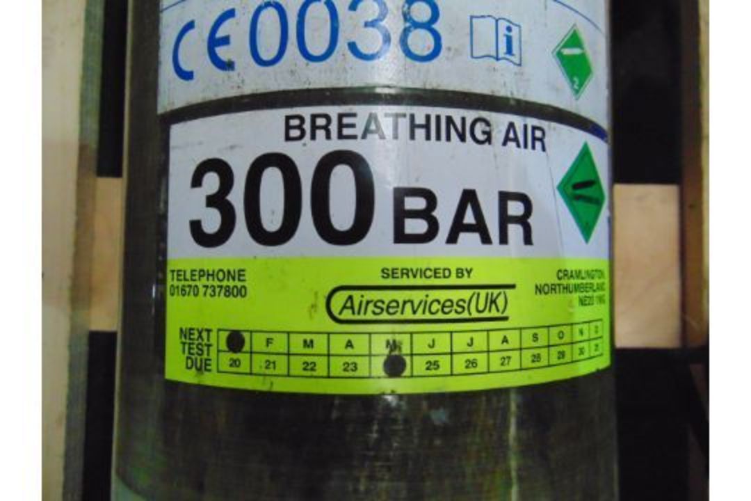 Drager PSS 7000 Self Contained Breathing Apparatus w/ 2 x Drager 300 Bar Air Cylinders - Image 4 of 21