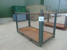 Heavy Duty MoD Steel Stacking Stillage with removeable side bars and corner posts.