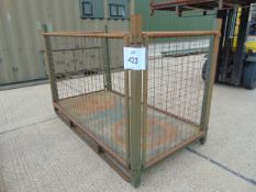 Heavy Duty MoD Steel Stacking Stillage with removeable side bars and corner posts.
