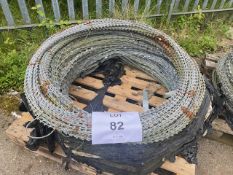 MOD stock Pallet of galvanised razor wire. 1m concertina coils stretches to approx. 40 m