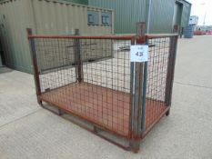 Heavy Duty MoD Steel Stacking Stillage with removeable side bars and corner posts.