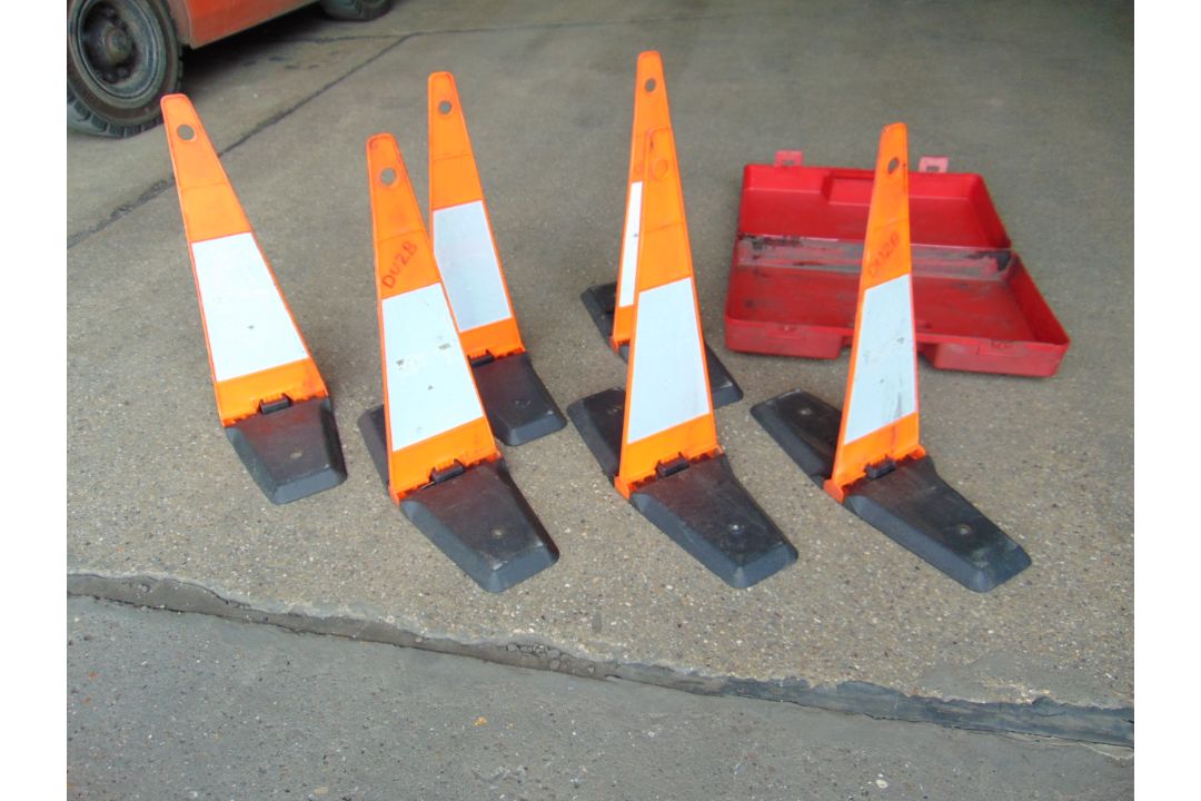 Set of 6 Fold-Down Warning Cones w/ Case - Image 6 of 6