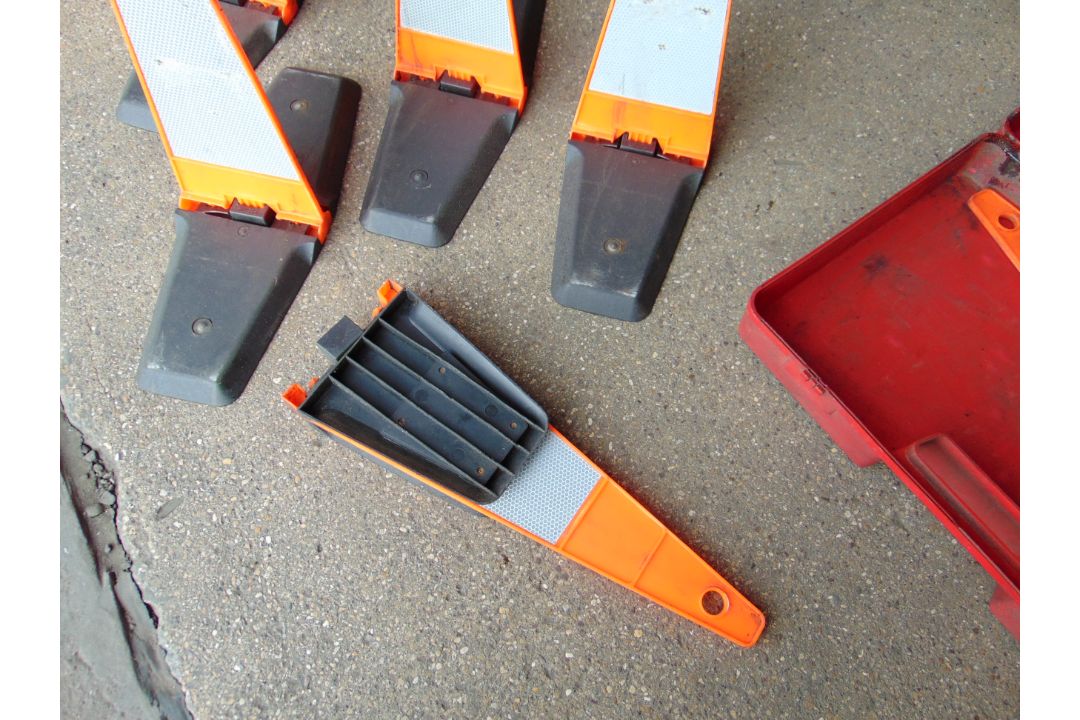 Set of 6 Fold-Down Warning Cones w/ Case - Image 3 of 6