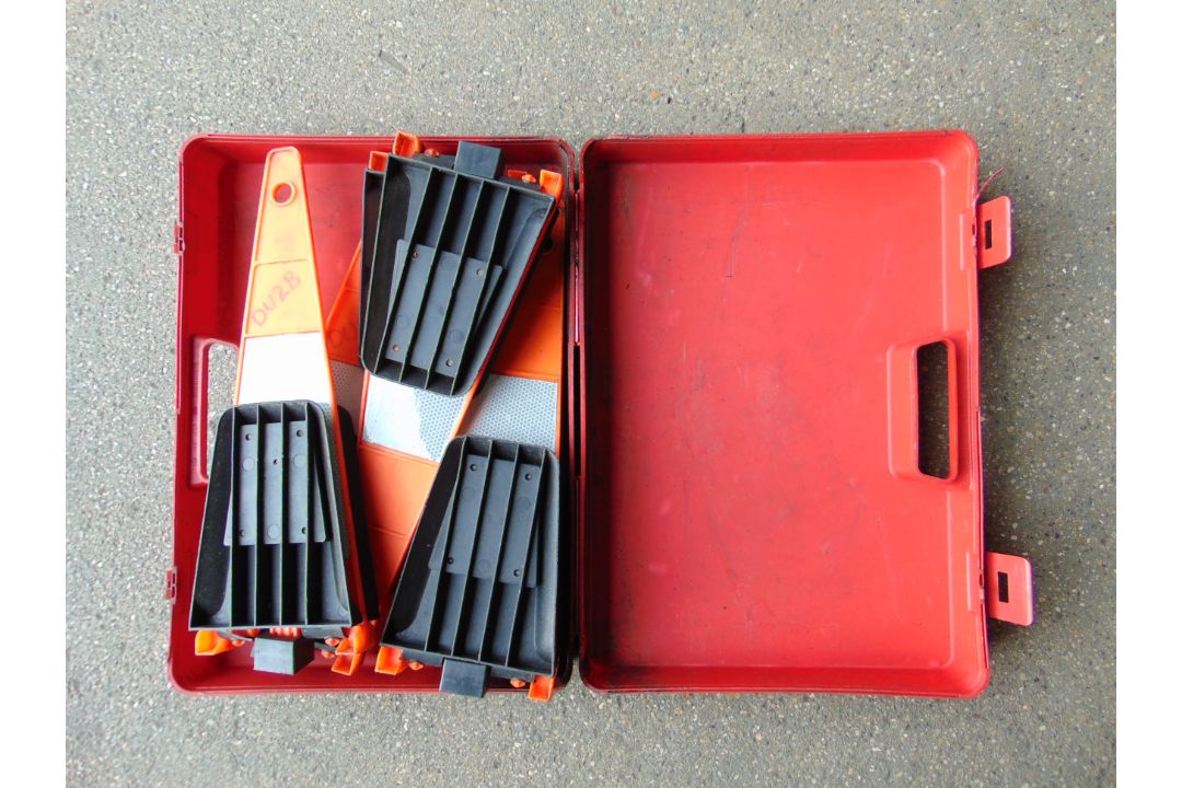Set of 6 Fold-Down Warning Cones w/ Case - Image 4 of 6