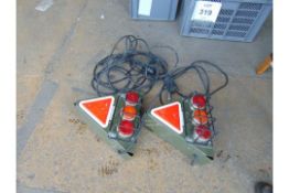 2 x New Unissued Trailer Marker Light Kit c/w Cables and Nato Plugs