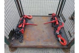 2 x Heavy Duty Load Binders, Chains and Hooks from MoD