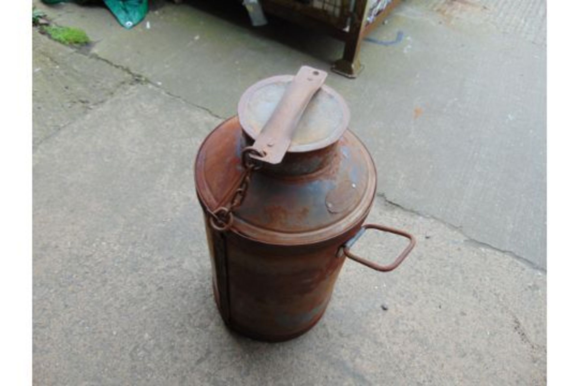 Galvanised Antique 5 gall Milk Churn - Image 3 of 4