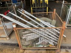 1 X STILLAGE OF BRITISH ARMY TENTS AND POLES.