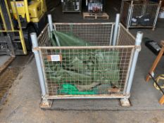 1 X STILLAGE OF VARIOUS VEHICLE TARPAULINS.