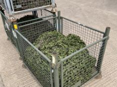 1 x STILLAGE OF BRITISH ARMY WOODLAND CAMO NETS GRADE A.