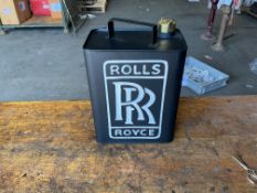 .Rolls Royce Hand Painted unused 1 Gall Fuel/Oil Can with Brass Cap
