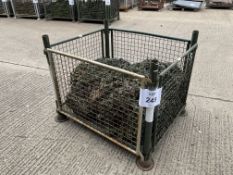 .1 x STILLAGE OF BRITISH ARMY WOODLAND CAMO NETS GRADE A.