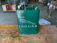 .Jaguar Hand Painted unused 1 Gall Fuel/Oil Can with Brass Cap