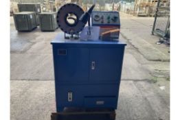 NEW UNISSUED ANDAL MK 100 HYDRAULIC HOSE CRIMPING MACHINE C/W FOOT CONTROL AND ACCESSORIES