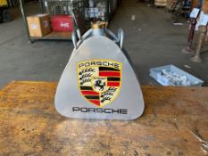 .Unused Porsche Hand Painted 1 Gall Fuel/Oil Can with Brass Cap