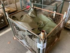 1 X UNISSUED STILLAGE OF VARIOUS VEHICLE COVERS & TARPAULINS.