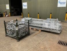 UNUSED SILVER TRILITE 200 SERIES STAGING TRUSSES, BEAMS, LIGHTING BEAMS, SPIGOTS, CORNERS, FITTINGS.