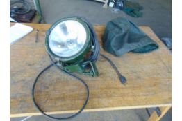 British Army FV159907 Vehicle Spot Lamp c/w Cable, Bracket & Plug c/w Bag