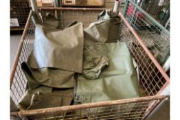 1 X UNISSUED STILLAGE OF VARIOUS VEHICLE COVERS & TARPAULINS.