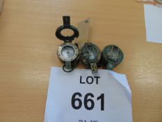 3x Stanley London British Army Prismatic Compass in Mils