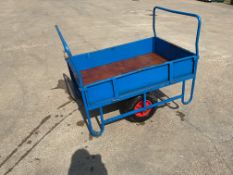 1 x Manual Push/Pull Cart/ Trolley. C/w Drop down sides.