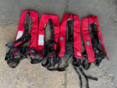 4 x Crewsaver Crewfit Air only life jackets 150N