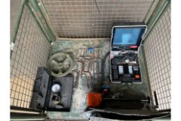 1 X stillage of tools, reader, beacon, water carriers etc