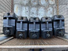 5 x British Army 20Ltr Water Jerry Cans