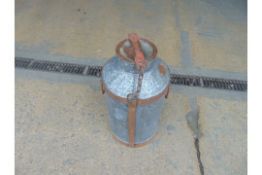 Galvanised Antique 5 gall Milk Churn