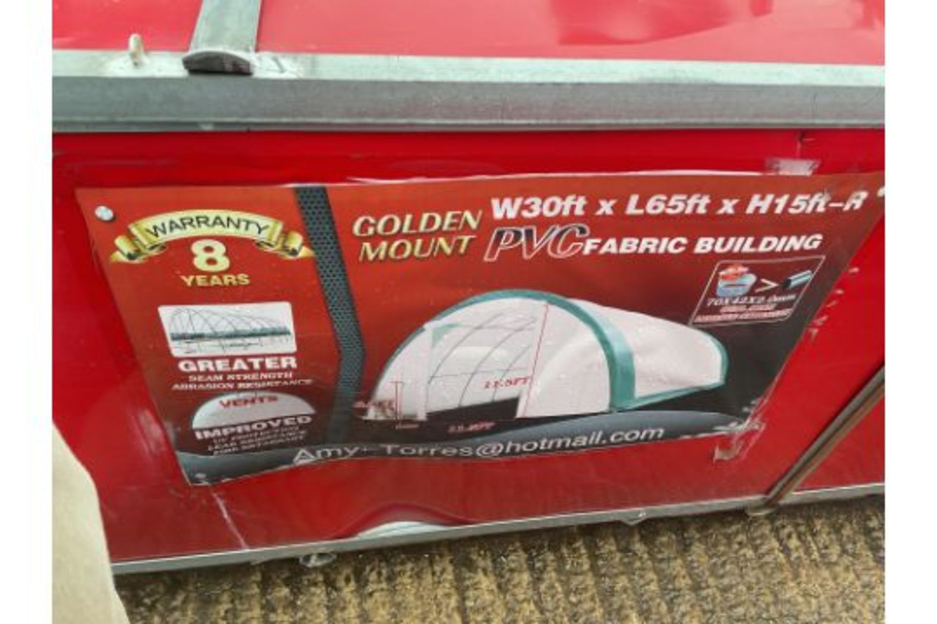 Heavy-Duty Storage Shelter - W30ft x L65ft x H15ft - R
