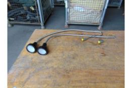 2 x Flexible Map Lamp Land Rover Etc