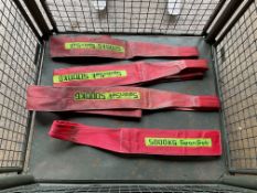 4 x Spanset 5 tonne lifting/recovery strops from MOD