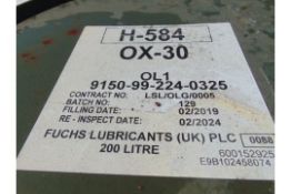 1x OX-30, hydraulic oil 205L, from MoD Store