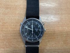 Seiko Gen 2 Date Adjust Pilots Chrono RAF Tornado Force Issue, Nato Marks, Date 1993, S/No 0921,