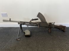Very Rare 1942 Deactivated 303 Bren Gun MK1 c/w 2 extra spare mags, folding Bipod legs, Dial Set etc