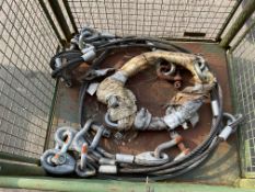 3 x Unissued etc 2 Leg FV Recovery Steel Ropes c/w 8 D Shackles
