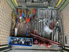 1x Stillage of Various Workshop Jacks, Tools, Sockets, Spanners, Pliers etc
