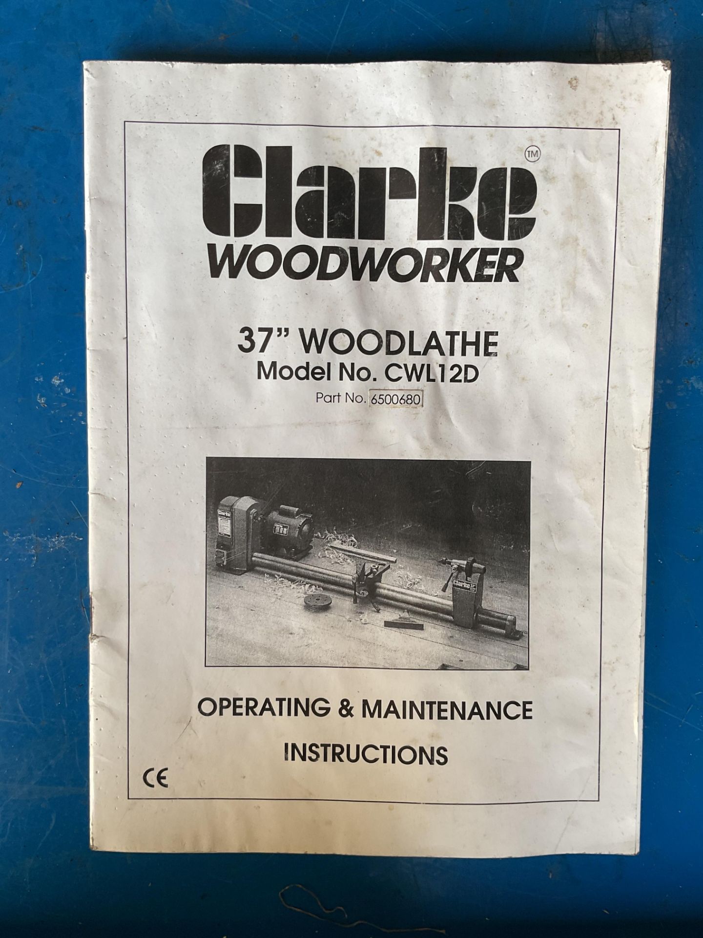 Clarke 37inch Wood Working Lathe Type CWL 12D from Govt Dept - Image 5 of 5