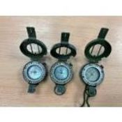3 x Stanley London Brass Prismatic Compass British Army Issue, Nato Marks in mils