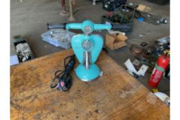 VERY UNUSAL NEW LAMBRETTA CAST ALUMINUIM 240V TABLE LAMP