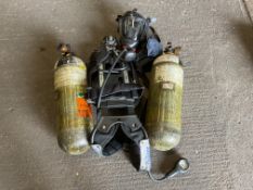 Drager PSS 7000 Self Contained Breathing Apparatus w/ 2 x Drager 300 Bar Air Cylinders