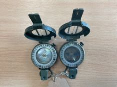 2x Stanley London British Army Prismatic Compass in Mils