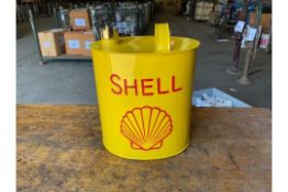 Shell Spirit Hand Painted unused 1 Gall Fuel/Oil Can with Brass Cap