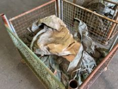 1 x Stillage of various canvas tarpaulins/ vehicle covers