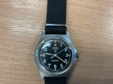 Unissued CWC (Cabot Watch Co Switzerland) British Army W10 Service Watch Water Res to 5 ATM