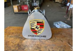Unused Porsche Hand Painted 1 Gall Fuel/Oil Can with Brass Cap