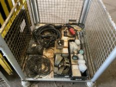 1 x Stillage of Generator cables, unused plugs and earth spikes, ratchet straps & Steering gears.