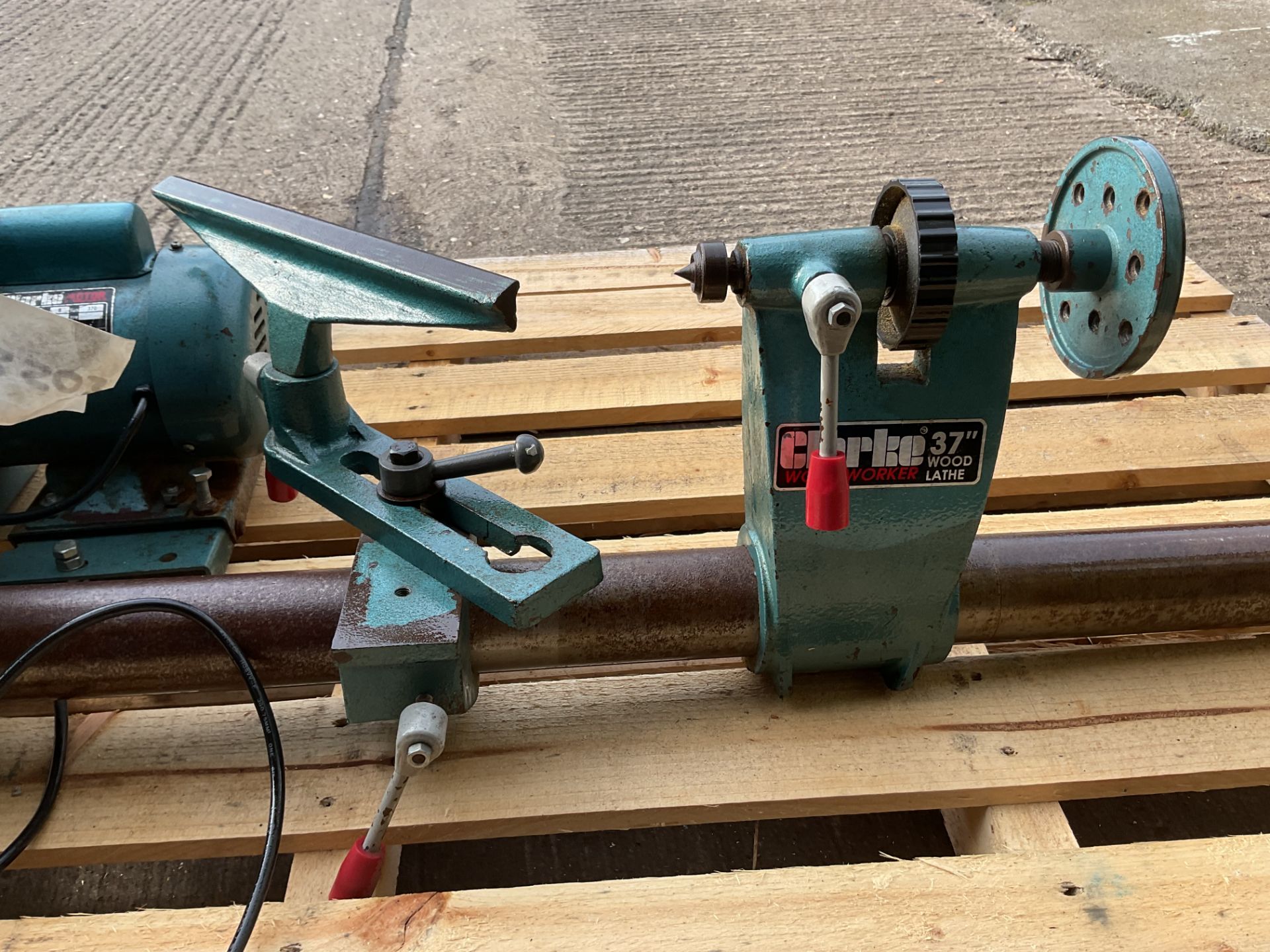 Clarke 37inch Wood Working Lathe Type CWL 12D from Govt Dept - Image 3 of 5